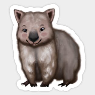 Cute Wombat Drawing Sticker